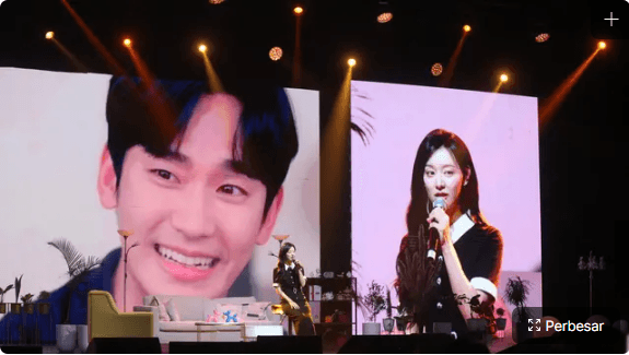 Bikin Suasana Riuh, Kim Soo Hyun Muncul di Fanmeeting Kim Ji Won di Jakarta,