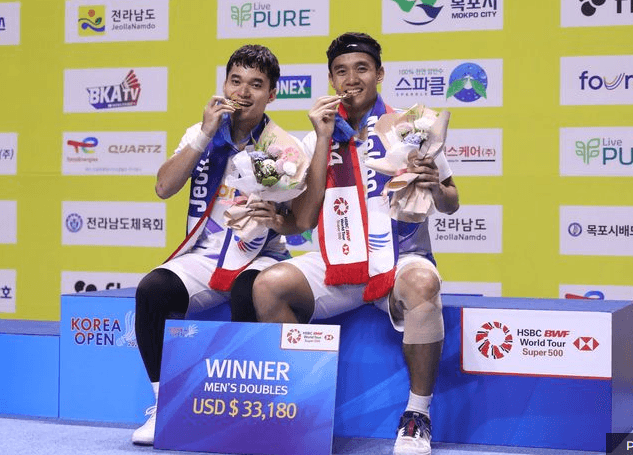 Tidak Jadi 'Manusia Silver' Lagi, Senangnya Leo/Bagas Pecah Telur Juara Korea Open 2024