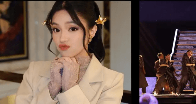 Elsa Japasal pilih busana formal bernuansa cokelat yang terlihat netral, Menyanyikan lagu Mau di Bawa ke Mana,