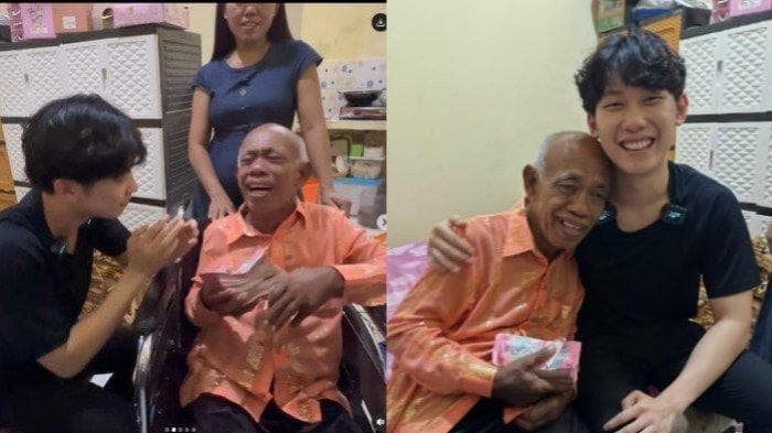 "Pak Tarno Menangis Haru Dapat Rp50 Juta Tunai dari Selebgram Willie Salim"